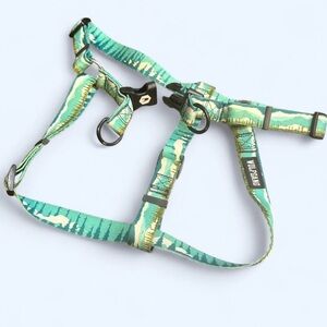 Wolfgang Harness AND Leash in “Greatescape” pattern